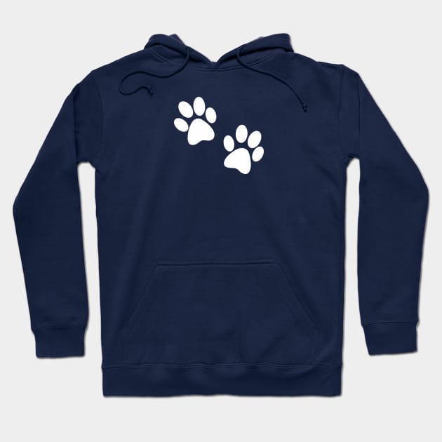 White Dog Paw Hoodie by pepques